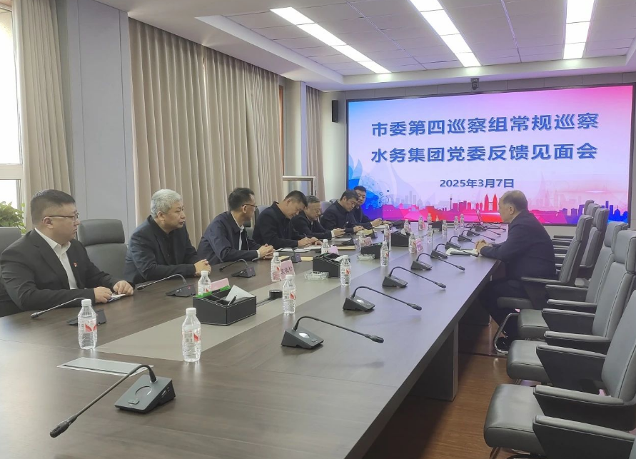 市委第四巡察组向水务集团党委反馈巡察情况